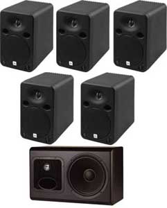 5.1 Surround System with RMC Room Mode Correction and RMC Calibration Kit. Includes LSR6325P (x5) and LSR6312SP (x1).