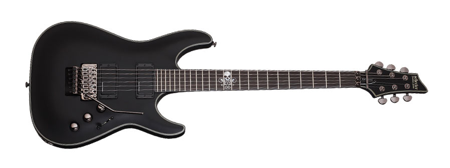 BlackJack Electric Guitar w/Floyd Rose, Satin Black
