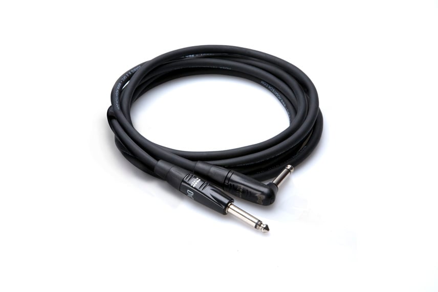 Guitar Patch Cable, Rean Straight to Right-angle, 15ft