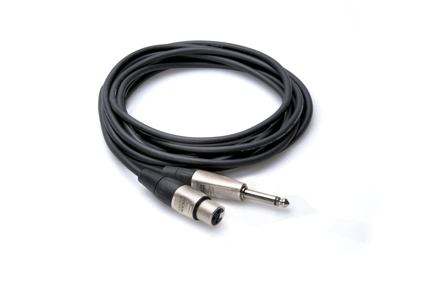 Pro Unbalanced Interconnect Cable, Rean XLR3F to 1/4, 1.5ft