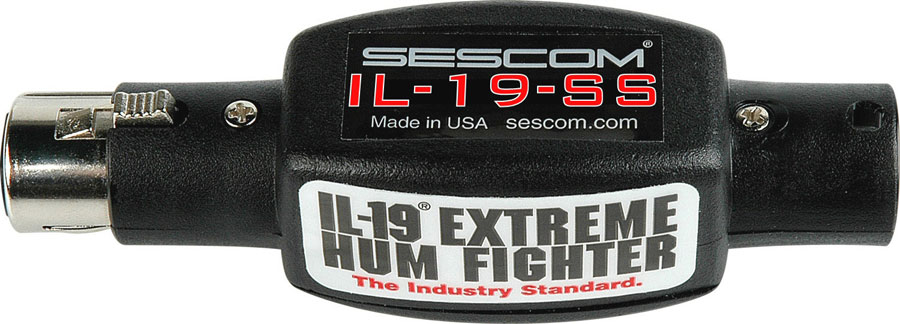 Hum Eliminator with In-line XLR Male to XLR Female Matching Transformer