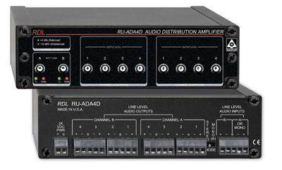 2x4 Stereo Audio Distribution Amplifier