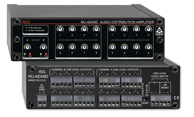 2x8 Stereo Audio Distribution Amplifier