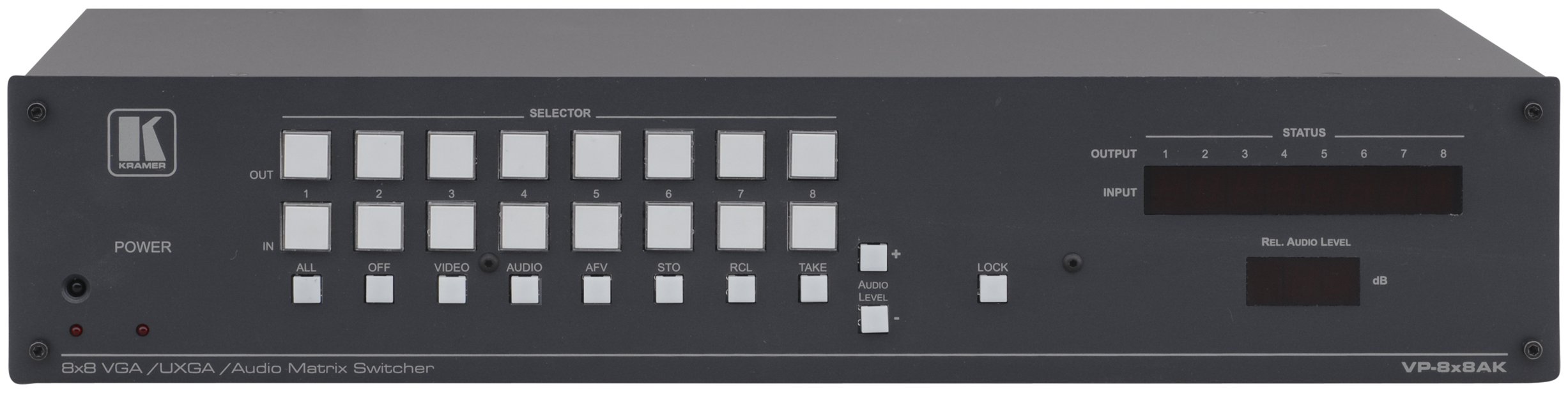 8x8 Computer Graphics Video & Stereo Audio Matrix Switcher
