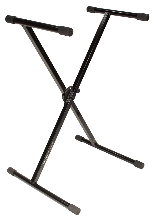 X-Style Single-Braced Keyboard Stand in Black with Patented Memory Lock System