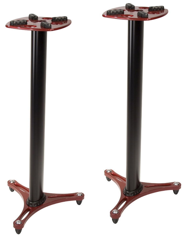 Columnar Monitor Stand, 1 pair, Red