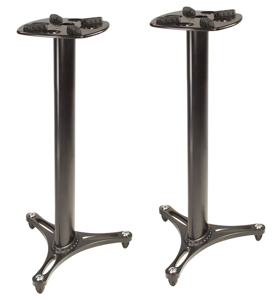 Columnar Monitor Stands, 1 Pair, Black