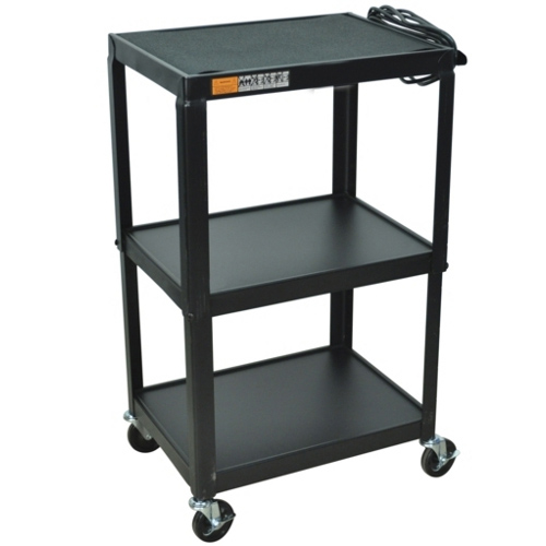 3-Shelf AV Cart with Casters