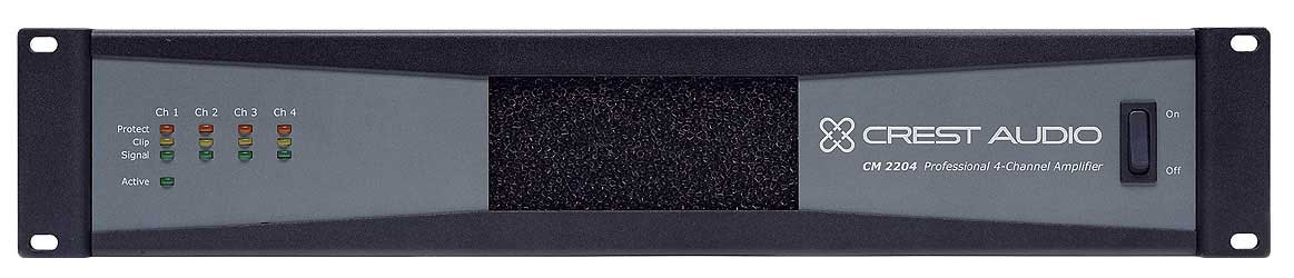 Power Amplifier, 220 Watts @ 8 ohms/70V, 4 channels