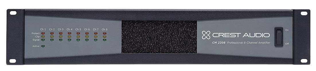 Power Amplifier, 220 Watts @ 8 ohms/70V, 8 Channels