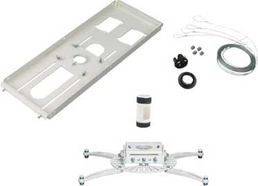 Projector Mount, T-Bar Adapter, 4" NPT, & Quick-Lock Cable