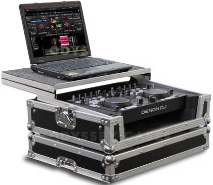 Flight Ready® Glide Style™ Case for Denon DN-MC3000, DN-MC6000 with Laptop Holder
