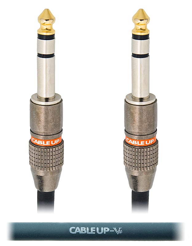 6" 1/4" TRS Male to Male Balanced Cable