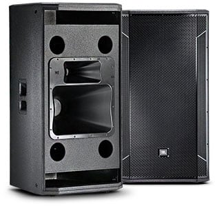 Dual 15" Three-Way with Horn-Loaded MF/HF Section, Slot-Loaded LF