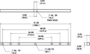 PoleStar PM Series Dual Adapter, 48", Galvanized Steel
