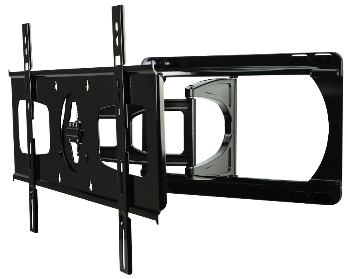 Black Universal Articulating Arm Wall Mount for 37"-55" Ultra Slim Flatscreens (2" D or Less)