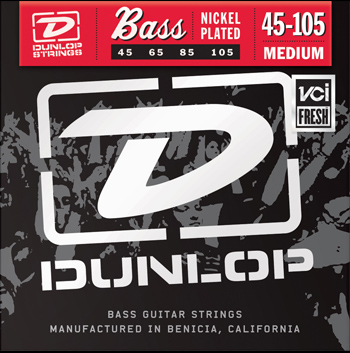 2 Pack of Medium Nickel Electric Bass Strings