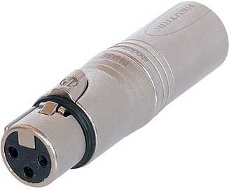 3-Pole XLR-F to 3-Pole XLR-M Adapter