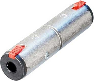Stereo 1/4" Locking Female to Stereo 1/4" Locking Female Extension Adapter