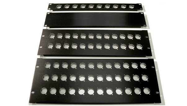 3 Space Panel w/24 Punched ND Type Connector Holes