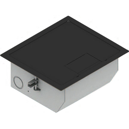 3+1 Gang Box, RFL-QAV, Black, #16229