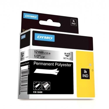 1/2" Industrial Metallic Permanent Polyester Label Tape for Rhino Label Printers