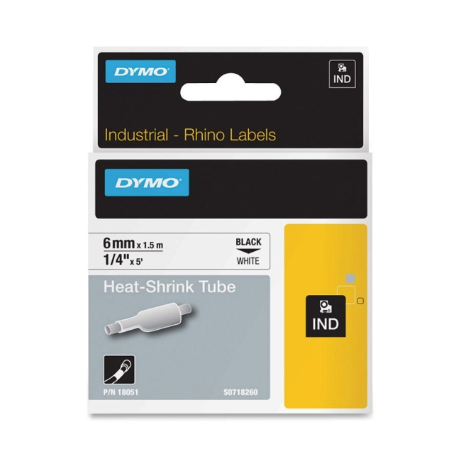 1/4" Industrial White Heat Shrink Tape for Rhino Label Printers