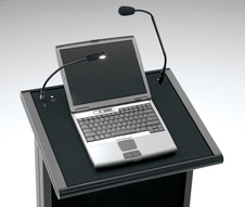 Black Euro Deluxe Lectern Laptop Shelf
