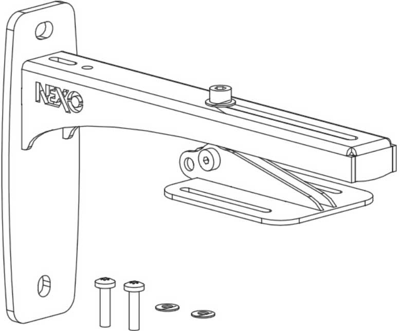 White Wall-Mounted Hanging Bracket for PS10-R2-PW