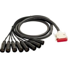 5ft 8-Channel DB25 to XLR-M Snake