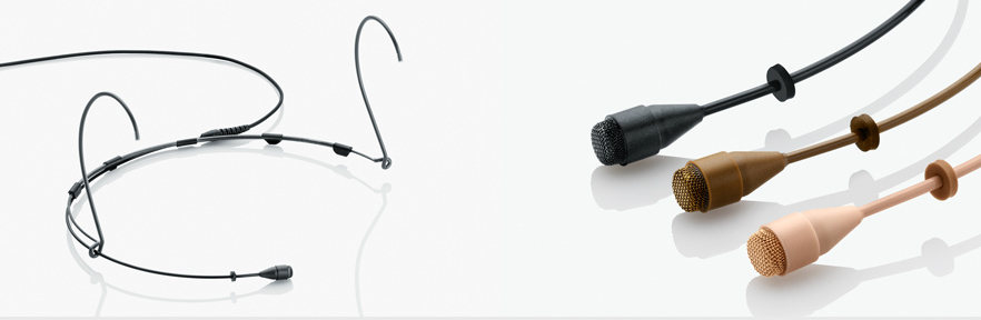 Beige Omnidirectional Adjustable Headset Microphone with Shure Adapter