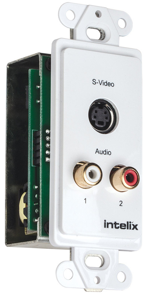 Single S-Video and Stereo Analog Audio Wall Plate