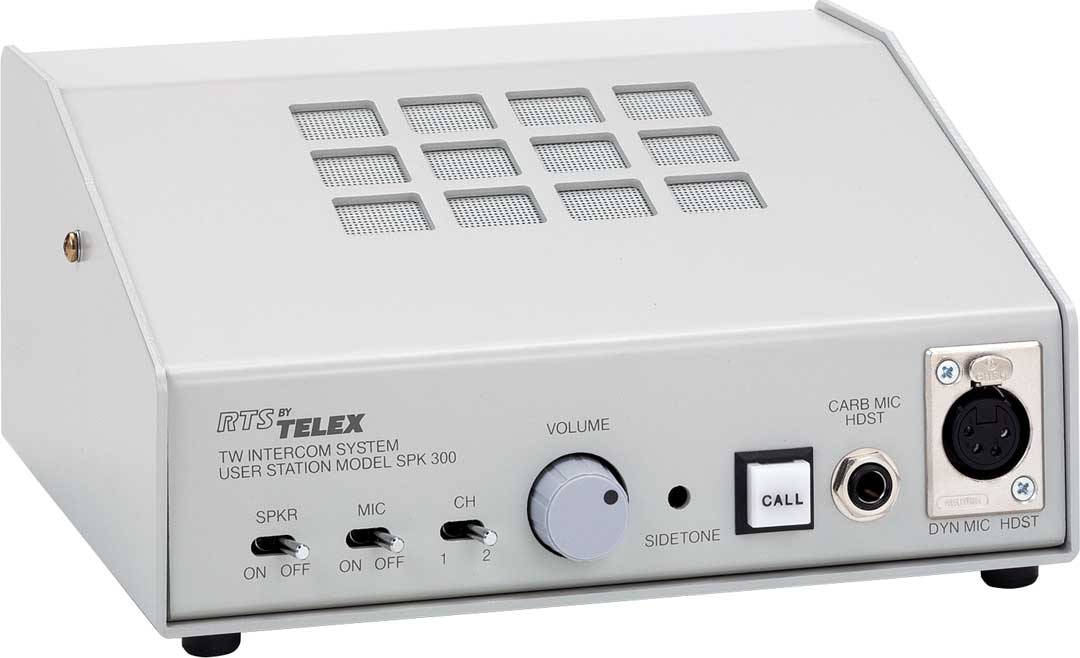 2-Channel Dual Listen Speaker Station with A4F Headset Connector, WITHOUT Call Light