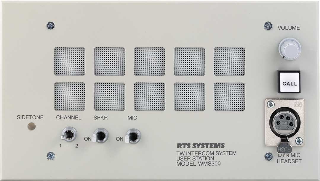 2-Channel Wall Mount User Station with Speaker, A4F Headphone Connector