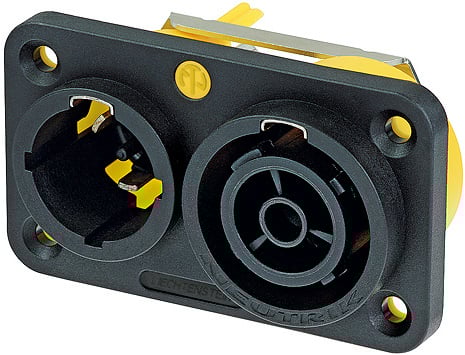 Appliance Inlet/Outlet Combo Receptacle with 1/4" Flat Tab Terminals