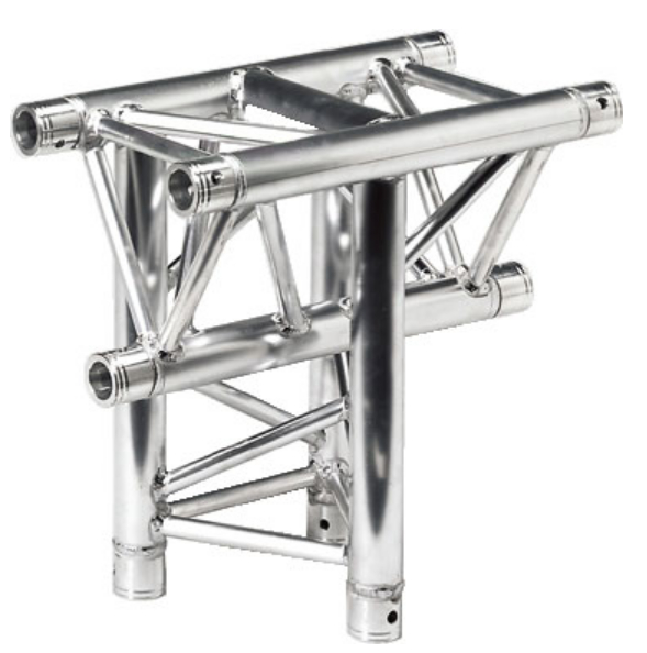 3 Way Horizontal T-Junction, 1.64 ft Apex In