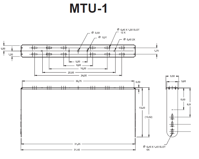 U-Bracket for AM6215 & AM4215 (White)