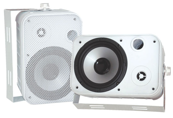 Pair of 6.5" Outdoor Speakers in White