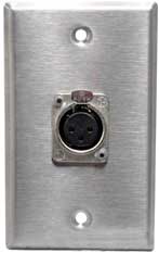 Single-Gang Wall Plate with 5-Pin XLR-F