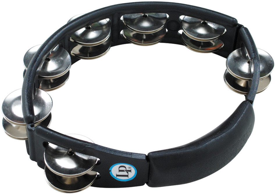 Cyclops Handheld Tambourine in Black with Steel Jingles