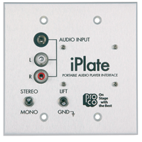 Portable Audio Player Interface Wall Plate