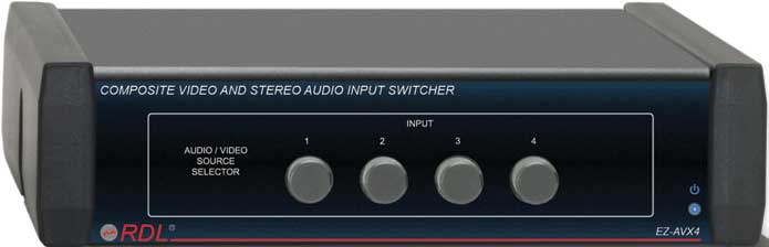 4x1 Composite Video & Stereo Audio Input Switcher
