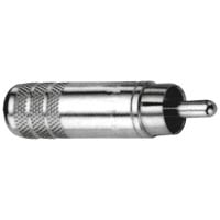 RCA/Phono male cable plug, solder type, shielded, improved