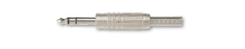 3-Pole 1/4" male cable phone plug TRS, solder terminals