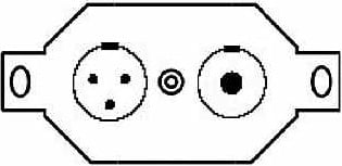 Floor Plate with 1x NJ3 1/4" Jack and 1x 3FX Speakon