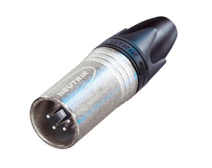 4-Pin XLR-M Cable Connector with Silver Contacts & Nickel Housing