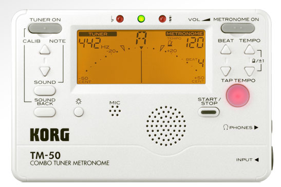 Tuner/Metronome in Pearl White