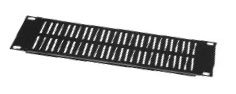 Half Rack 2 Space EVT/EVTA Vent Panel with Black Powder Coat