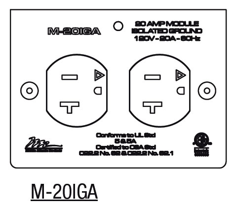20 Amp MPR Duplex Isolated Ground Module