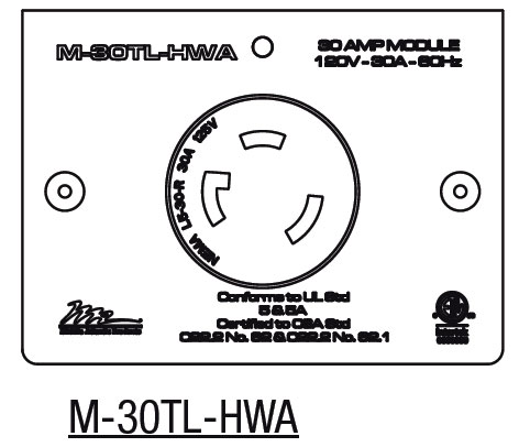 30 Amp MPR Twist Lock L5-30R (Hardwired Only)